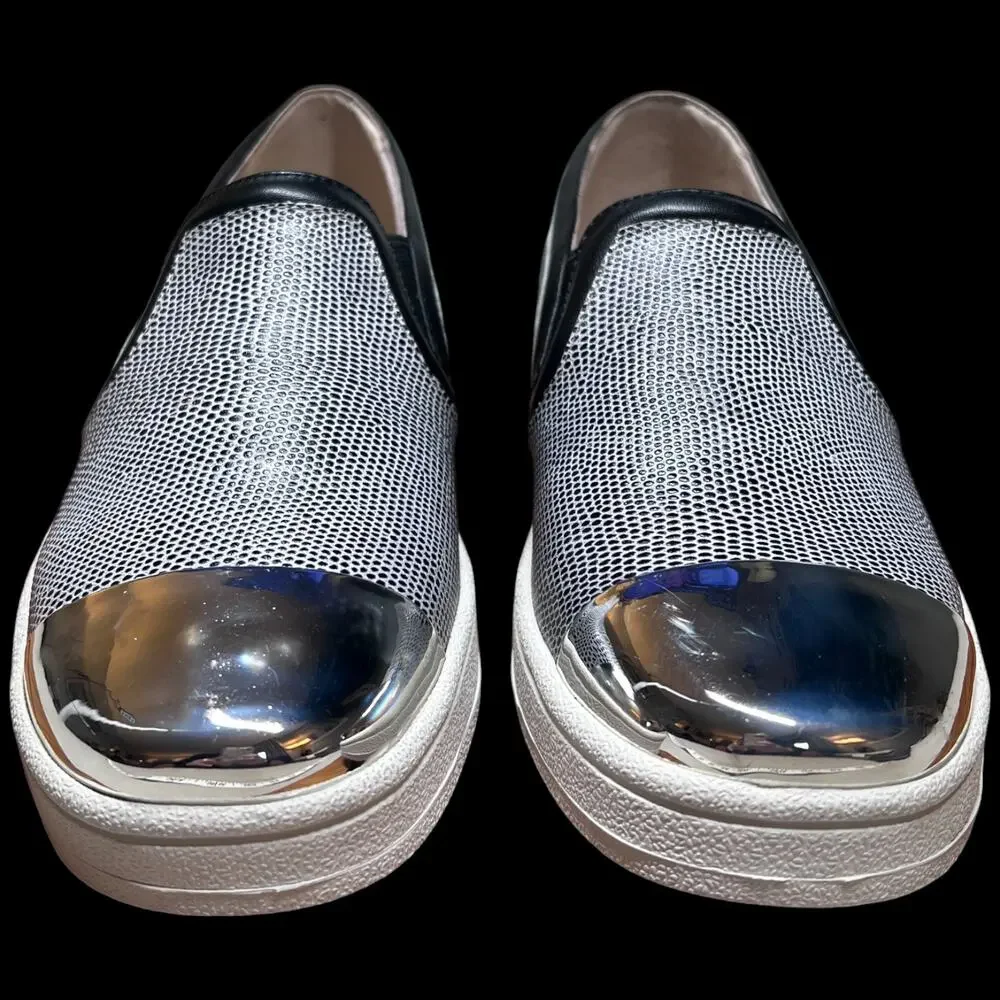 SOL SANA Daze SS Women's Size 40/US 9 Slate Pebble Metallic Loafers Shoes